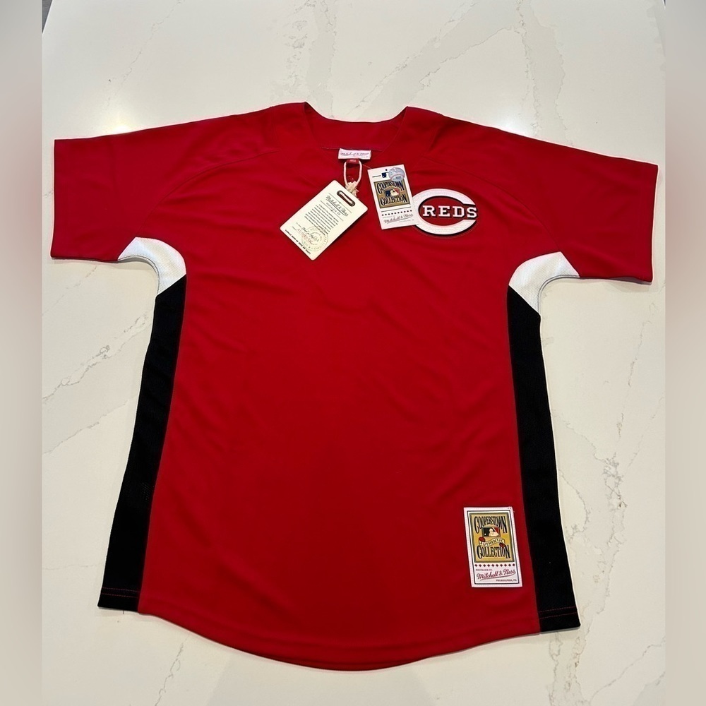 Mitchell and Ness MLB Cincinnati Reds Ken Griffey Jr Red Jersey | Big Youth XL